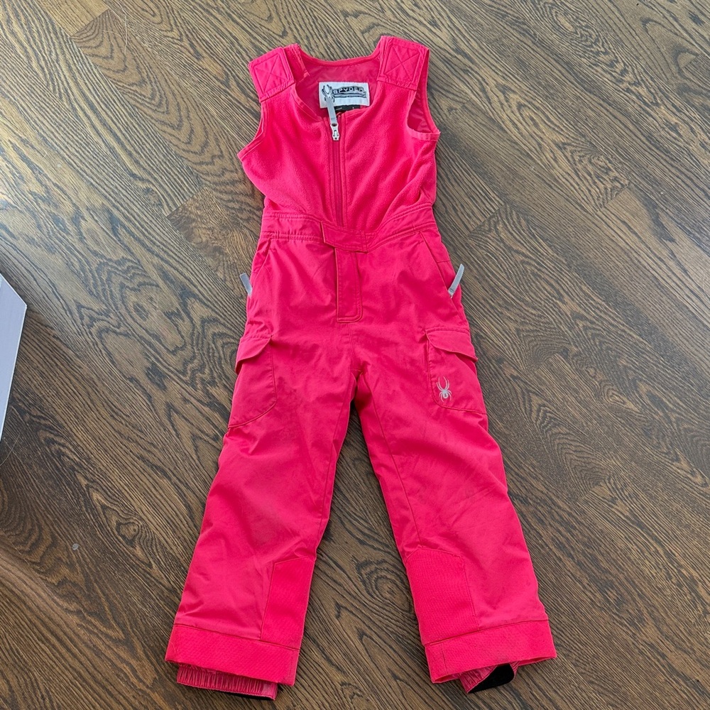Spyder Kids' Pink Ski Pant Overalls